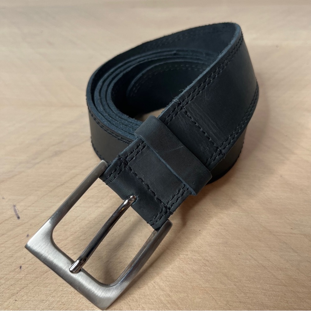 Hide and Drink Men's Black Leather Belt Size 46